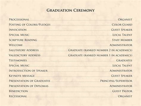 We are happy to announce the dates for the 2023 Commencement Ceremonies, May 5-8. . Graduation ceremony order of events